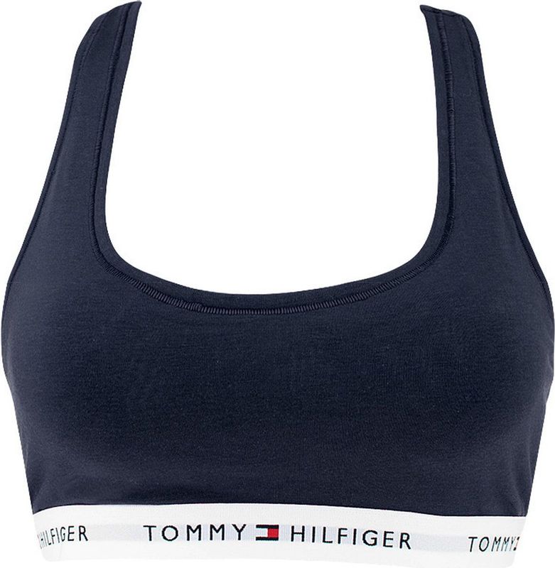 Tommy Hilfiger - Racerback-BH - Grijs - Katoen - Sportieve Rug