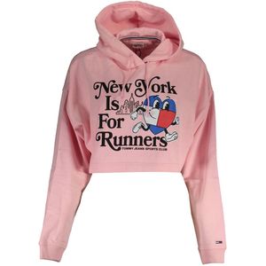 Tommy Hilfiger - Hoodie - Roze - Dames - Katoen - Met Geborduurd Logo
