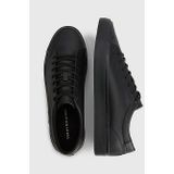 Tommy Hilfiger Moderne Vulc Corporate Leather Vulcanized Sneaker voor heren, Zwart, 40 EU