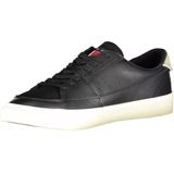 Tommy Hilfiger - Sneakers - Zwart - Leder - Vetersluiting