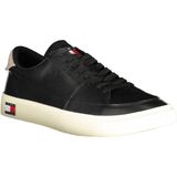 Tommy Hilfiger - Sneakers - Zwart - Leder - Vetersluiting