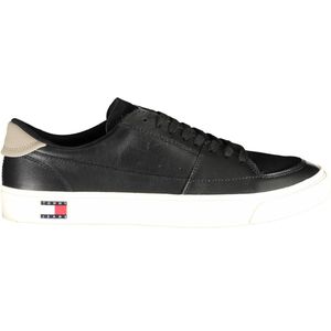 Tommy Hilfiger - Sneakers - Zwart - Leder - Vetersluiting