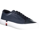 Heren Tommy Hilfiger Modern Vulc Leather Trainers in Navy
