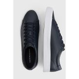 Heren Tommy Hilfiger Modern Vulc Leather Trainers in Navy