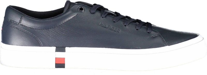 Heren Tommy Hilfiger Modern Vulc Leather Trainers in Navy