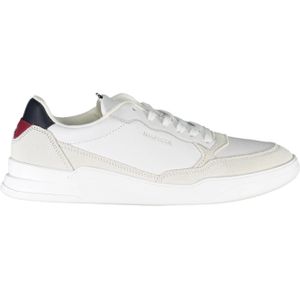 Heren Tommy Hilfiger Elevated Leren Cupsole Trainers in Off White
