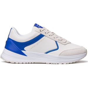 Tommy Hilfiger Tafelloper met hak, sneaker Runner dames, ECRU