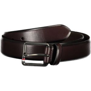 TOMMY HILFIGER LEATHER BELT MAN BROWN Color Brown Size 105