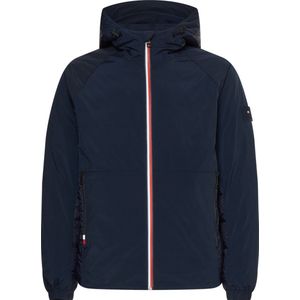 Tommy Hilfiger - Mix Media Hooded Jacket - Tussenjas - Blauw - 100% Polyester
