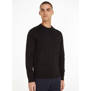 Tommy Hilfiger - Pullover O-Hals Zwart - Heren - Regular-fit