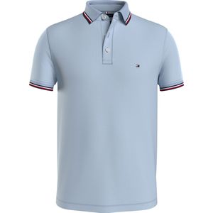 Tommy Hilfiger 1985 Rwb Tipped Slim Polo - heren poloshirt - lichtblauw