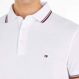 Tommy Hilfiger 1985 Rwb Tipped Slim Polo - heren poloshirt - wit