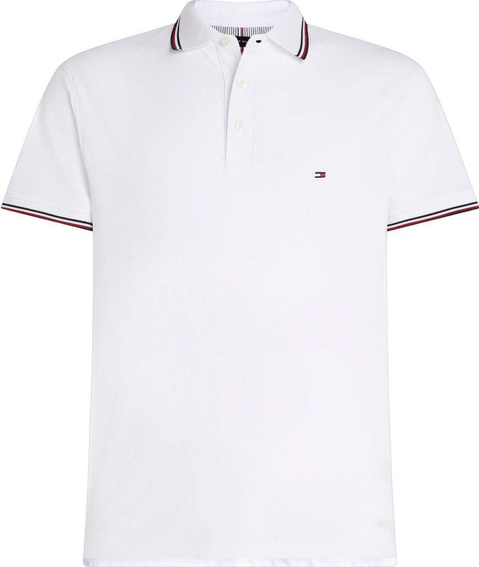 Tommy Hilfiger 1985 Rwb Tipped Slim Polo - heren poloshirt - wit