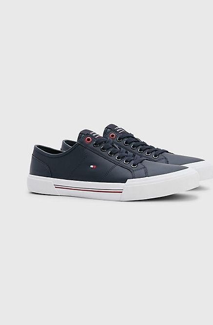 Tommy Hilfiger - FM0FM04561 - Sneakers - Blauw - Leer en Rubber