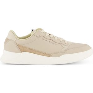 Tommy Hilfiger casual sneakers beige effen leer