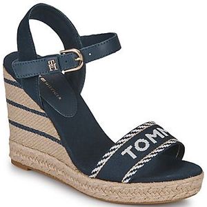 Tommy Hilfiger Espadrille sandalen met sleehak voor dames, Ruimte Blauw, 40 EU
