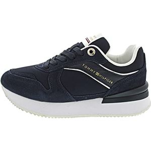 Tommy Hilfiger Vrouwelijke Runner Sneaker voor dames, Ruimte Blauw, 36 EU