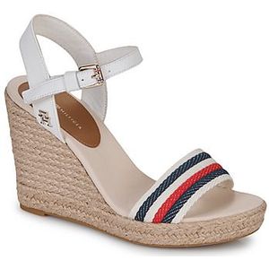 Sandalen met sleehak TOMMY HILFIGER. Polyester materiaal. Maten 40. Wit kleur