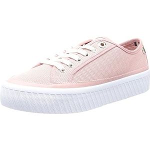 Tommy Hilfiger Gevulkaniseerde tennis met platform, gevulkaniseerde tennis voor dames, Soothing Pink