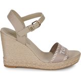 Sandalen met sleehak TOMMY HILFIGER. Leer materiaal. Maten 40. Beige kleur