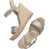 Tommy Hilfiger Seasonal Webbing Wedge Sandalen - Met Sleehak - Dames - Beige