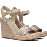 Tommy Hilfiger Seasonal Webbing Wedge Sandalen - Met Sleehak - Dames - Beige