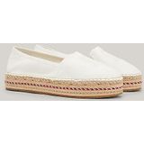 Tommy Hilfiger, Geborduurde espadrilles Wit, Dames, Maat:38 EU