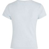 Tommy Hilfiger - Essential Rib - T-shirt - Blauw - Slim Fit