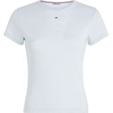 Tommy Hilfiger - Essential Rib - T-shirt - Blauw - Slim Fit