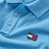 Tommy Jeans - Classic Badge Polo - Blauw - Biologisch Katoen
