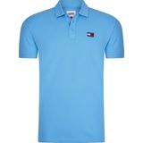 Tommy Jeans - Classic Badge Polo - Blauw - Biologisch Katoen