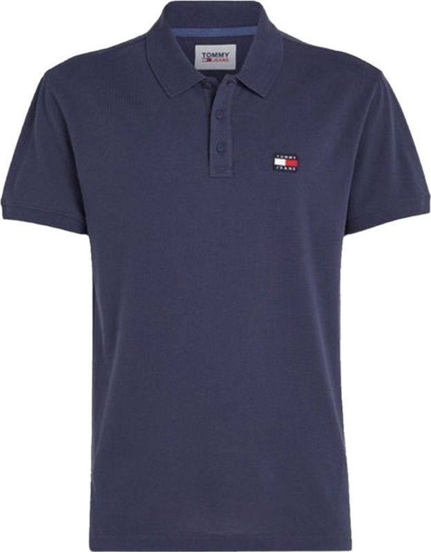Tommy Jeans - Heren Polo SS Classic Badge Polo - Blauw