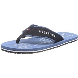 Tommy Hilfiger Heren Sportieve Hilfiger Beach Sandaal Fm0fm04469 Flip Flop, 6 UK, Blauwe Blauwe Kust, 40 EU