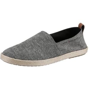 Tommy Hilfiger Heren Th Resort Core Chambray Espadrille, Zwart, 40 EU