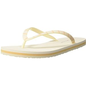 Tommy Hilfiger Tommy Essential Beach Sandal Fw0fw07141 Teenslippers voor dames, Beige Veer Wit, 36 EU