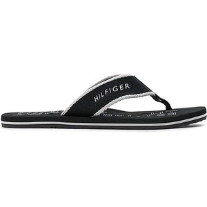 Tommy Hilfiger Heren Sportieve Hilfiger Beach Sandaal Fm0fm04469 Flip Flop, 6 UK, Zwart, 40 EU