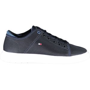 Tommy Hilfiger, Schoenen, Heren, Blauw, 45 EU, Polyester, Blauwe Lichtgewicht Cupsole Sneakers