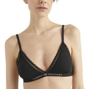 TOMMY HILFIGER - Triangel-BH - Zwart - Microvezel en Kant