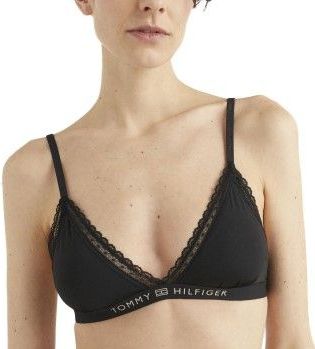 TOMMY HILFIGER - Triangel-BH - Zwart - Microvezel en Kant