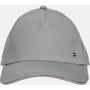 Tommy Hilfiger Heren TH verhoogde corporate cap, midden grijs, één maat, Grijs, One Size