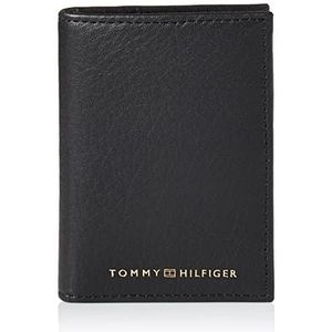 Tommy Hilfiger Heren TH Premium Lederen Bifold Portemonnee Klein, Zwart (Zwart), One Size, Zwart (zwart), OS
