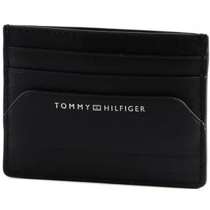 Tommy Hilfiger Heren TH Business Lederen CC Houder Portemonnees, Zwart, One Size, Zwart