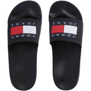 Tommy Hilfiger Heren Tommy Jeans Pool Slide Ess, Zwart, 40 EU