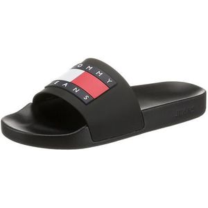 Tommy Hilfiger Jeans Zwarte Slippers