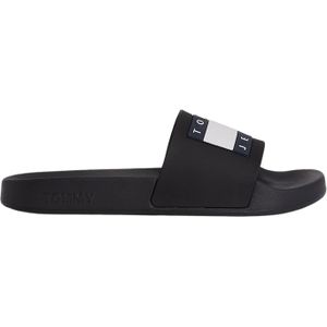 Tommy Hilfiger Dames Tommy Jeans Vlag Zwembad Slide Ess, Zwart, 41 EU