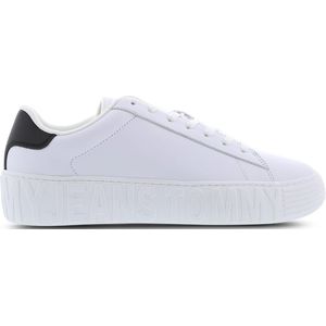 Tommy Jeans Heren lederen buitenzool Em0em01159 Cupsole Sneaker, Wit, 45 EU