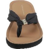 Tommy Hilfiger Zehentrenner "TH ELEVATED BEACH SANDAL", Sommerschuh, Bequemschuh, Flats, Schlappen mit TH-Schmuckelement