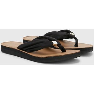 Tommy Hilfiger TH ELEVATED BEACH SANDAL Zehentrenner, Sommerschuh, Bequemschuh, Flats, Schlappen mit TH-Schmuckelement