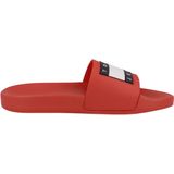 Tommy Jeans Zwemschoenen voor heren Pool Slide, badslippers, rood (Deep Crimson), 45, rood, 48 EU