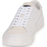 Tommy Jeans, Schoenen, Heren, Wit, 42 EU, Witte Leren Sneakers voor Mannen